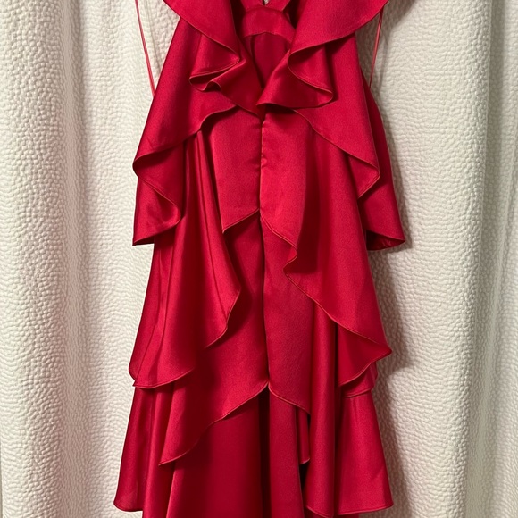 NWT Milly Lexi Satin Ruffle Dress - Sz. 4 - Picture 8 of 9